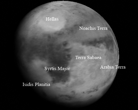 Mars, le 6 août 2009 depuis la France vers 4h30 du matin. 
